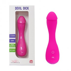 Vibrador  Devil Dic - Pênis Toque Macio - 10 Vibrações - 16 cm